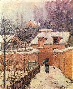 Alfred Sisley Garten im Louveciennes im Schnee painting